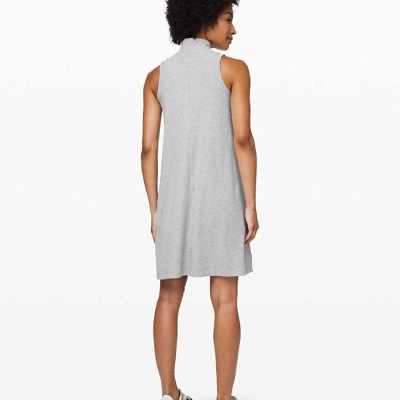 Lululemon Gone for the Week Dress Heathered Core Light Grey Size L - Picture 3 of 9